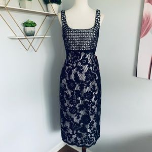 NWT! Monique Lhuillier • Designer • Cocktail Dress • Black Lace • SZ 2 • $595